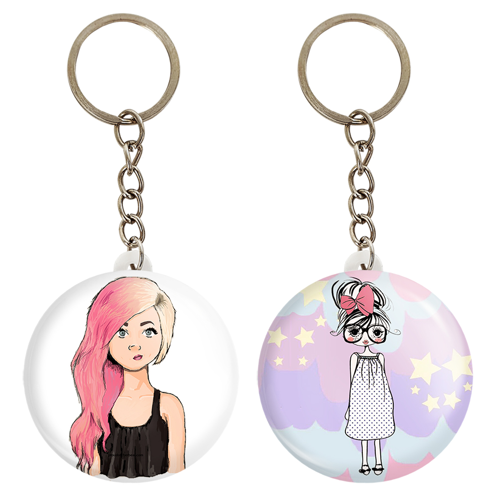 جاکلیدی خندالو مدل دخترونه کد 16391644 مجموعه 2 عددی