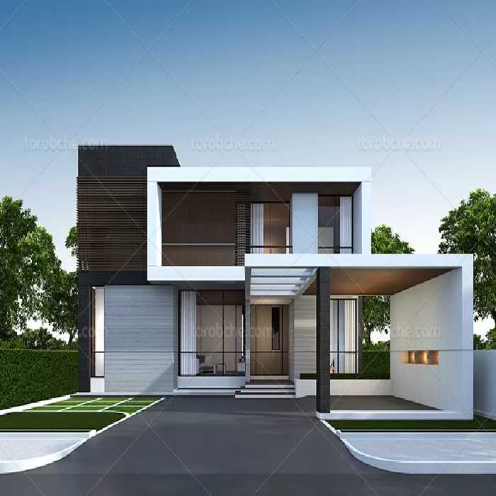 فایل عکس خانه ویلایی با کیفیت | گرافیک با طعم تربچه