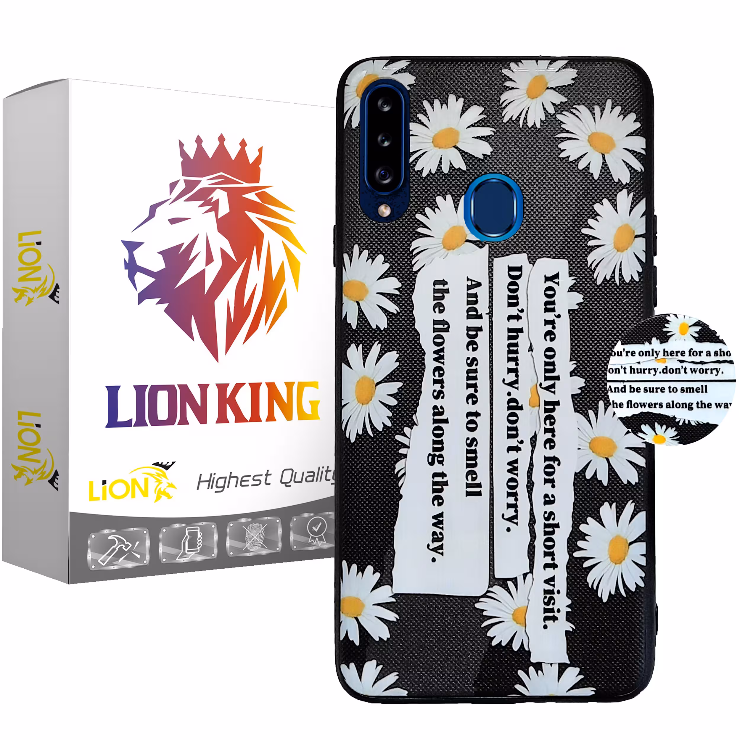 کاور لاین کینگ مدل مارگارید مناسب برای گوشی موبایل سامسونگ Galaxy A20s به همراه پایه نگهدارنده