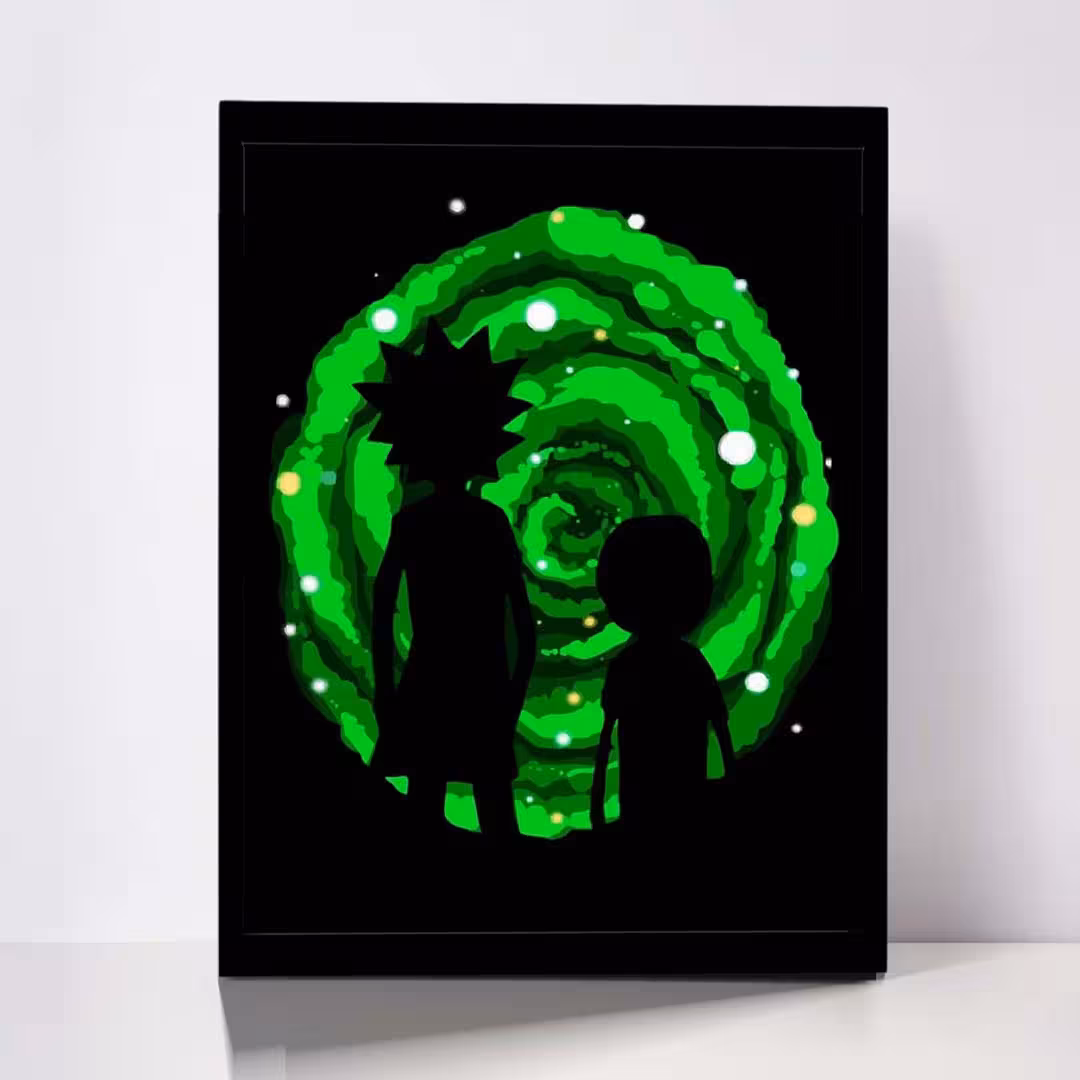 تابلو مدل Rick &amp; Morty کد F-1041