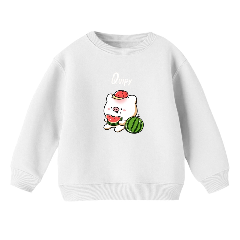 سویشرت بچگانه مدل خوک و هندوانه یلدایی کد 1 رنگ سفید