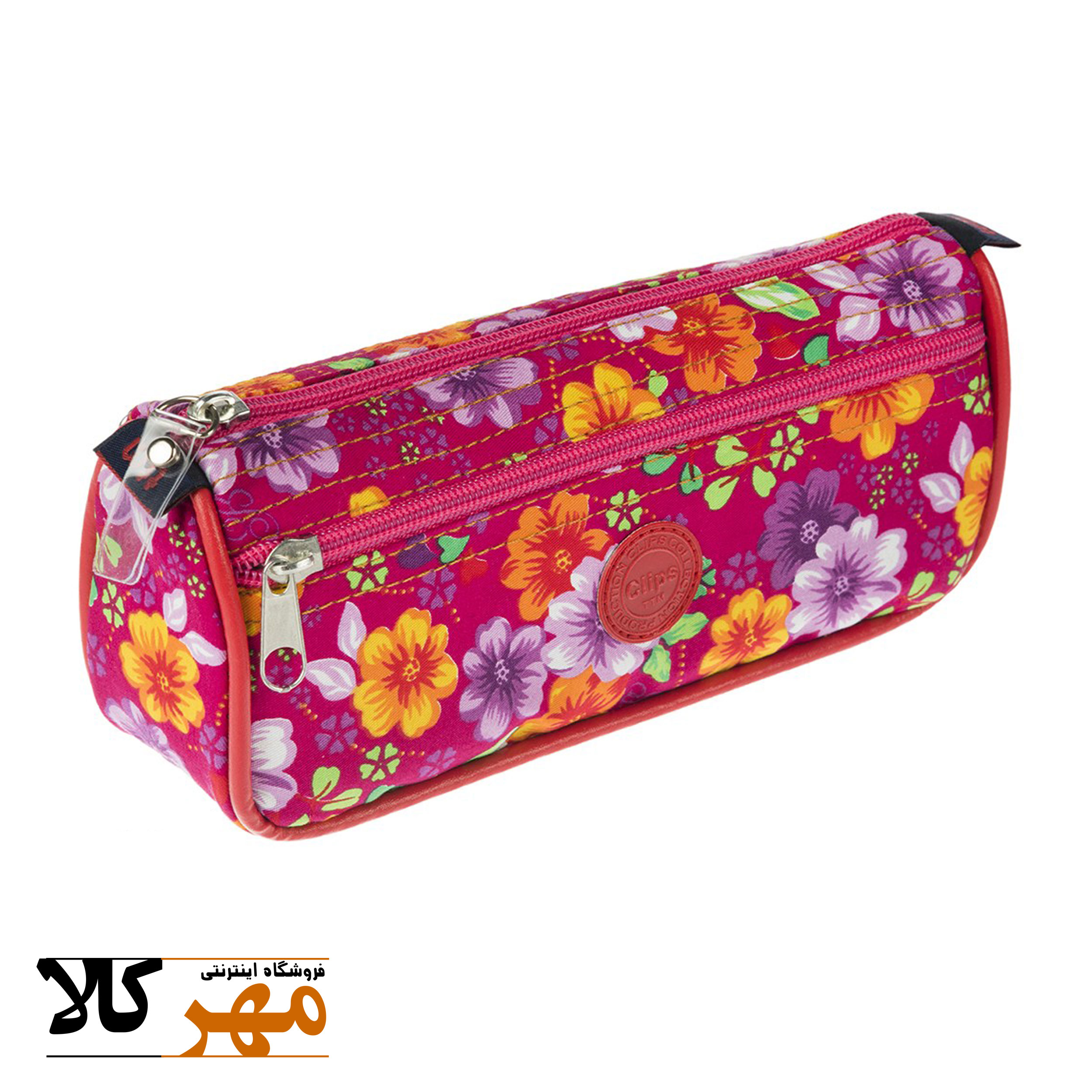 جامدادی clips گلدار 3 زیپ