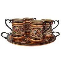 ست   5 تکه  شربت خوری  میناکاری مدل 4 نفره کد083