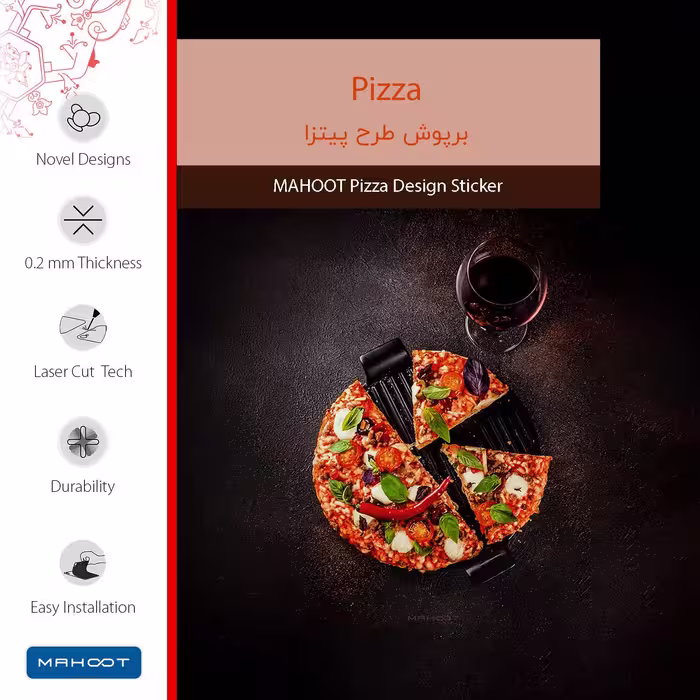 برچسب پوششی ماهوت مدل Pizza مناسب برای تبلت اپل iPad Air 2013 A1476
