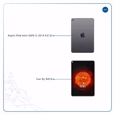 برچسب پوششی ماهوت مدل Sun-By-NASA مناسب برای تبلت اپل iPad mini (GEN 5) 2019 A2125