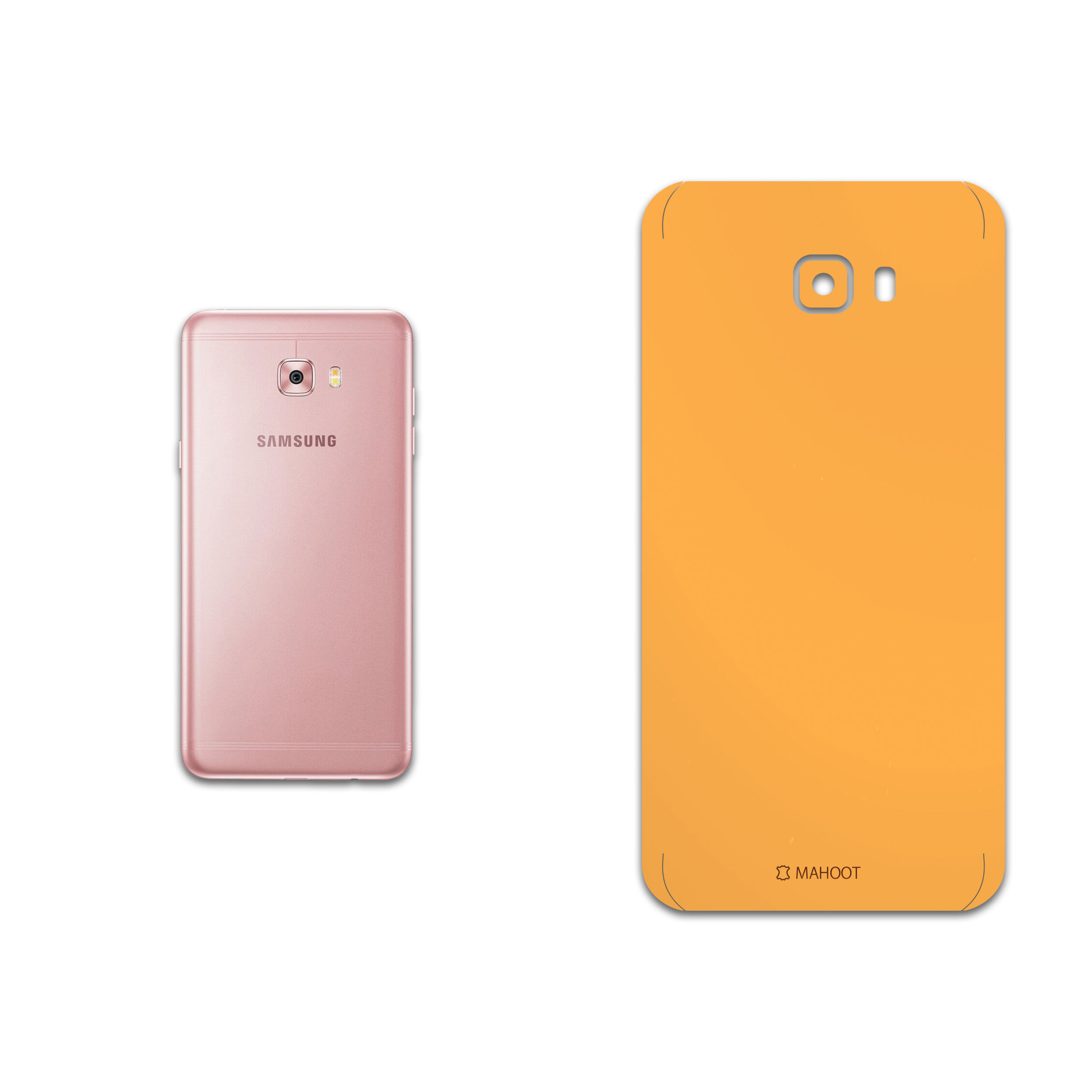 برچسب پوششی ماهوت مدل Matte-Orange مناسب برای گوشی موبایل سامسونگ Galaxy C7 Pro