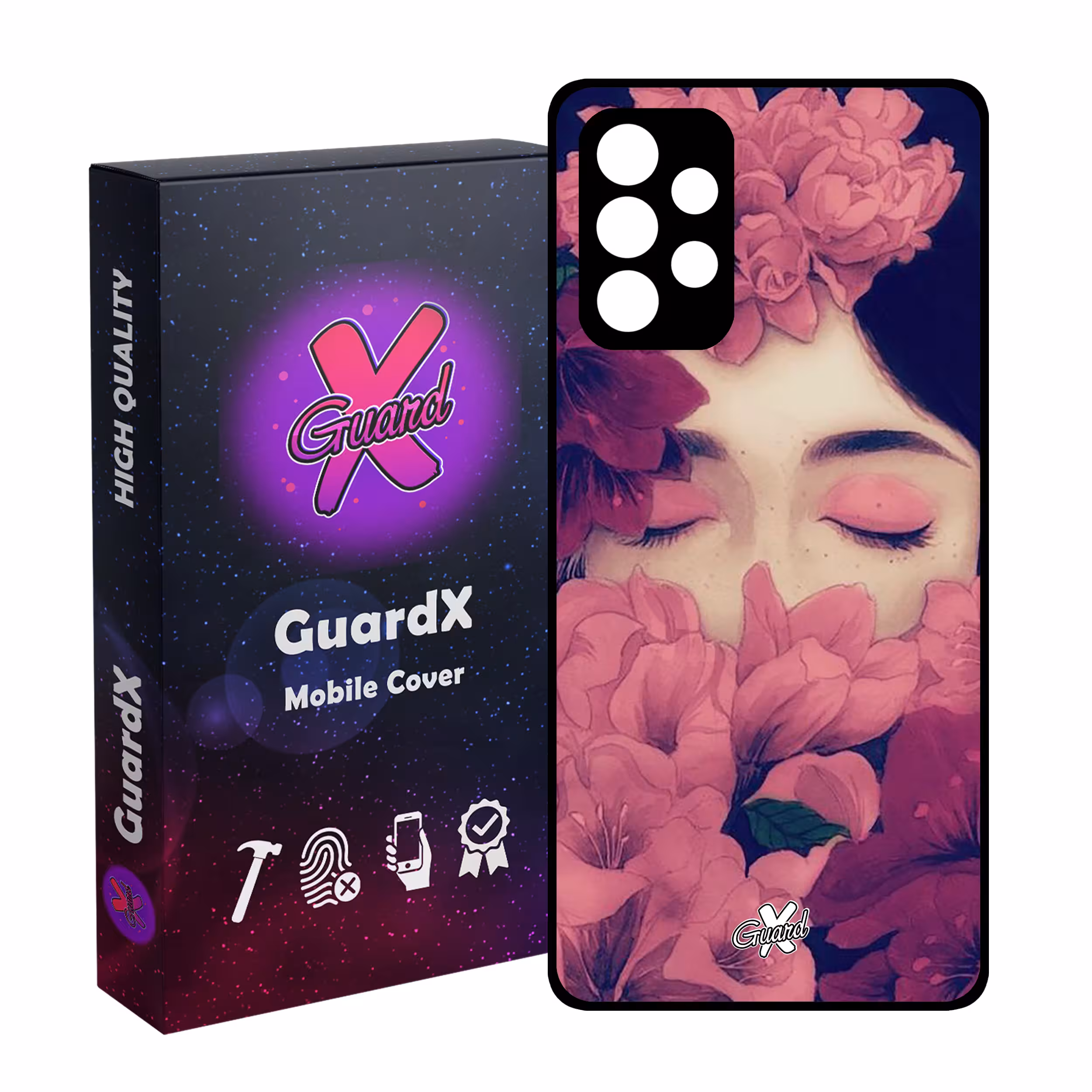 کاور گارد ایکس طرح Girl مدل Glass10027 مناسب برای گوشی موبایل سامسونگ Galaxy A32 4G