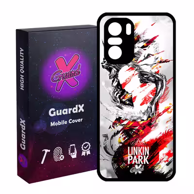 کاور گارد ایکس طرح Linkin Park مدل Glass10082 مناسب برای گوشی موبایل شیائومی Poco F3/MI 11X/MI 11X Pro/Redmi K40/K40 Pro
