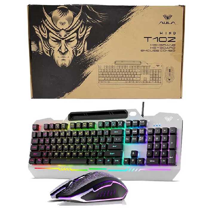 کیبورد و ماوس گیمینگ RGB دار آئولا AULA T102