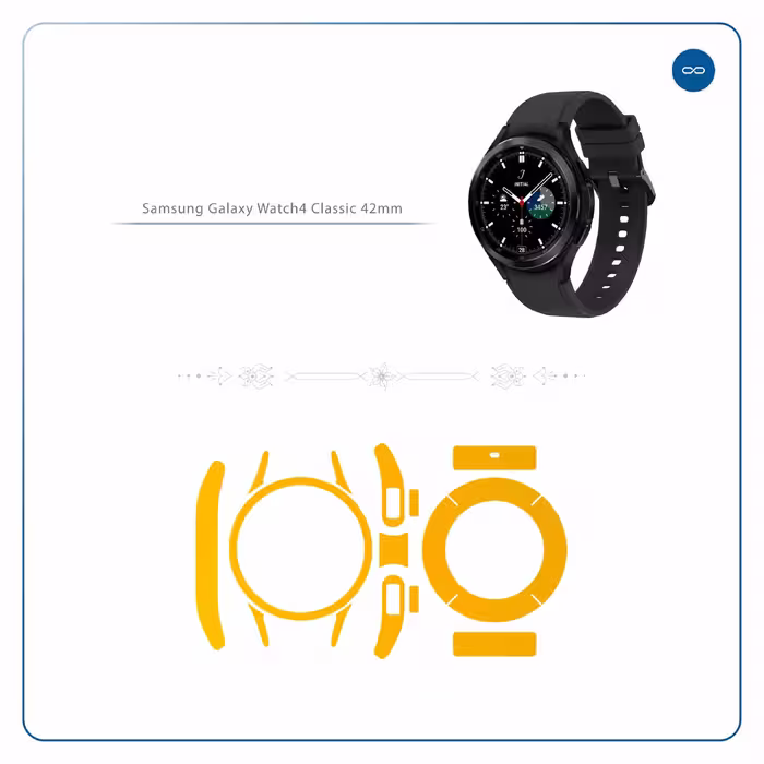 برچسب ماهوت طرح Matte Deep Mustard مناسب برای ساعت هوشمند سامسونگ Watch4 Classic 42mm