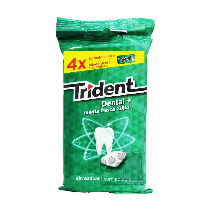 پک 4 عدد آدامس نعنا ( بدون شکر ) 60 گرم تریدنت - trident