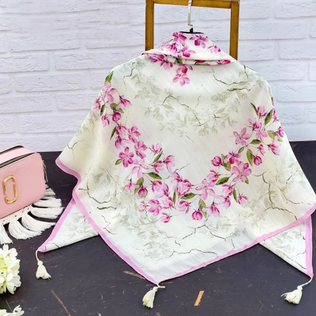 روسری طرح ماربل گلدار
