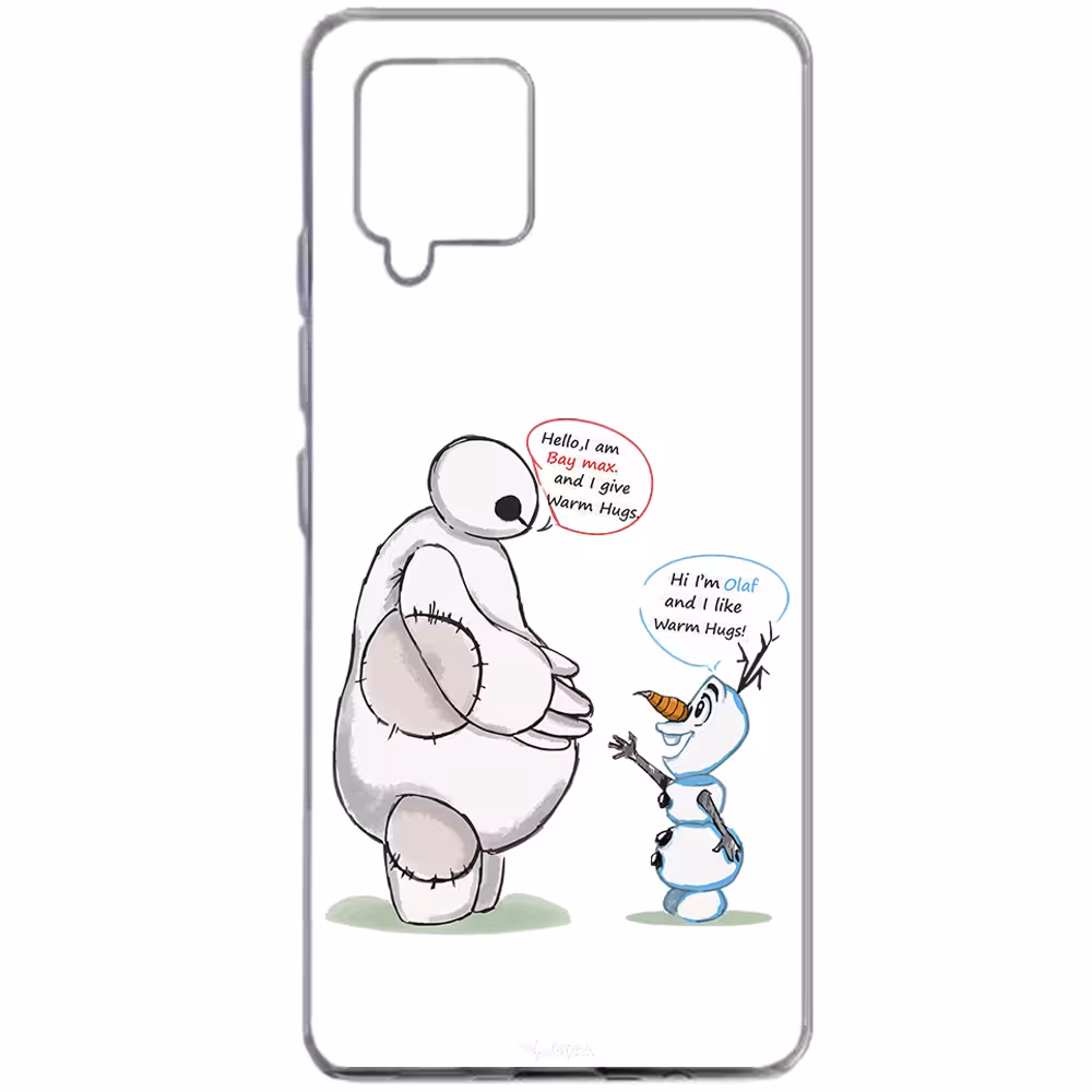 کاور طرح Olaf &amp; Baymax مناسب برای گوشی موبایل سامسونگ Galaxy A12 