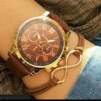 ساعت مچی عدد رومی جنوا همراه با دستبند