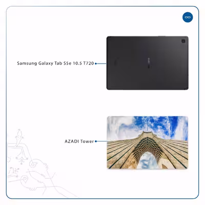 برچسب پوششی ماهوت مدل AZADI-Tower مناسب برای تبلت سامسونگ Galaxy Tab S5e 10.5 2019 T720
