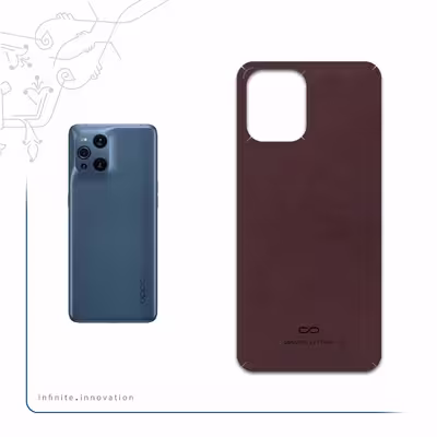 برچسب پوششی ماهوت مدل Matte-Dark-Brown-Leather مناسب برای گوشی موبایل اپو Find X3 Pro