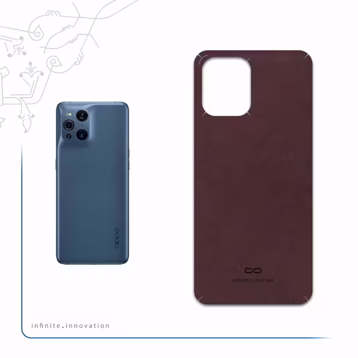 برچسب پوششی ماهوت مدل Matte-Dark-Brown-Leather مناسب برای گوشی موبایل اپو Find X3 Pro
