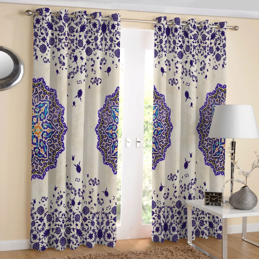 پرده مدل هازان چاپی طرح سنتی کد 3147 سایز 280x140 سانتی متر