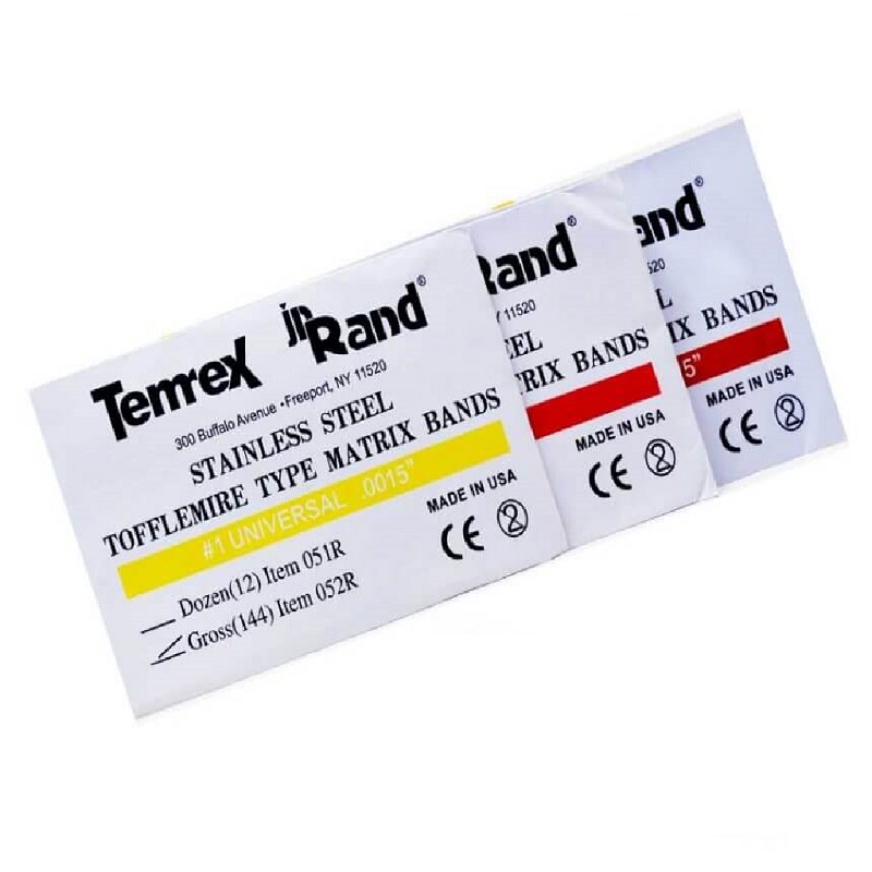 نوار ماتریکس تمرکس Temrex Sectional Matrix - فروشگاه اینترنتی مواد و تجهیزات دندانپزشکی