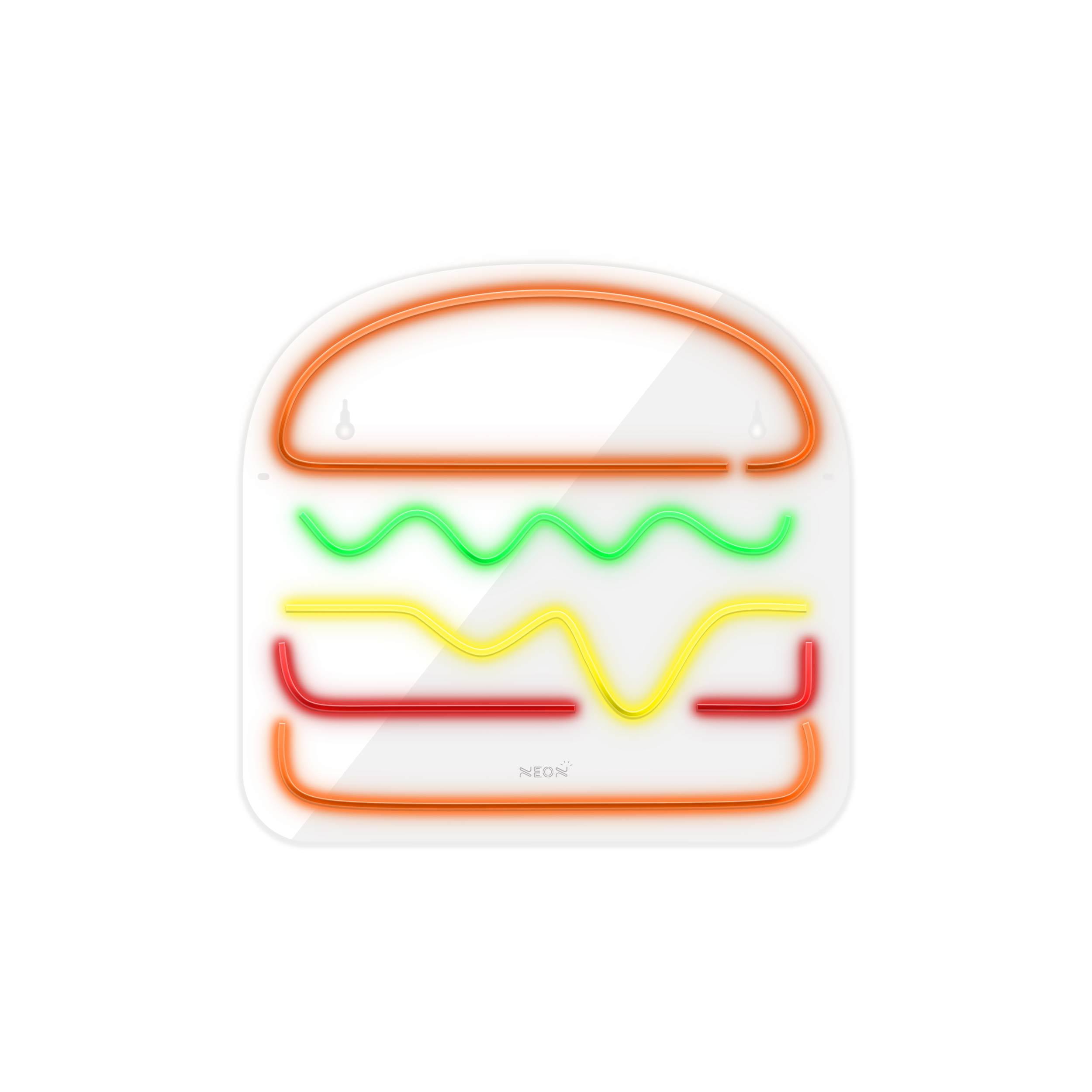 چراغ دیواری نئون دیزاین طرح Hamburger