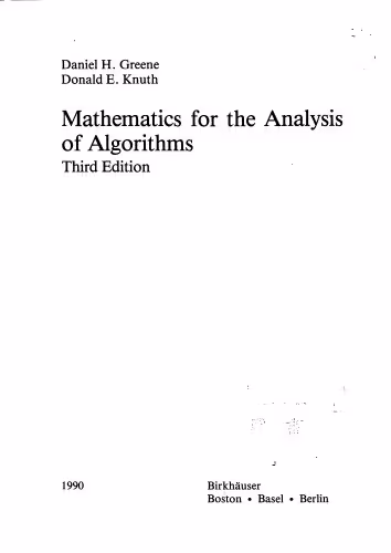 خرید و دانلود نسخه کامل کتاب Mathematics for the analysis of algorithms