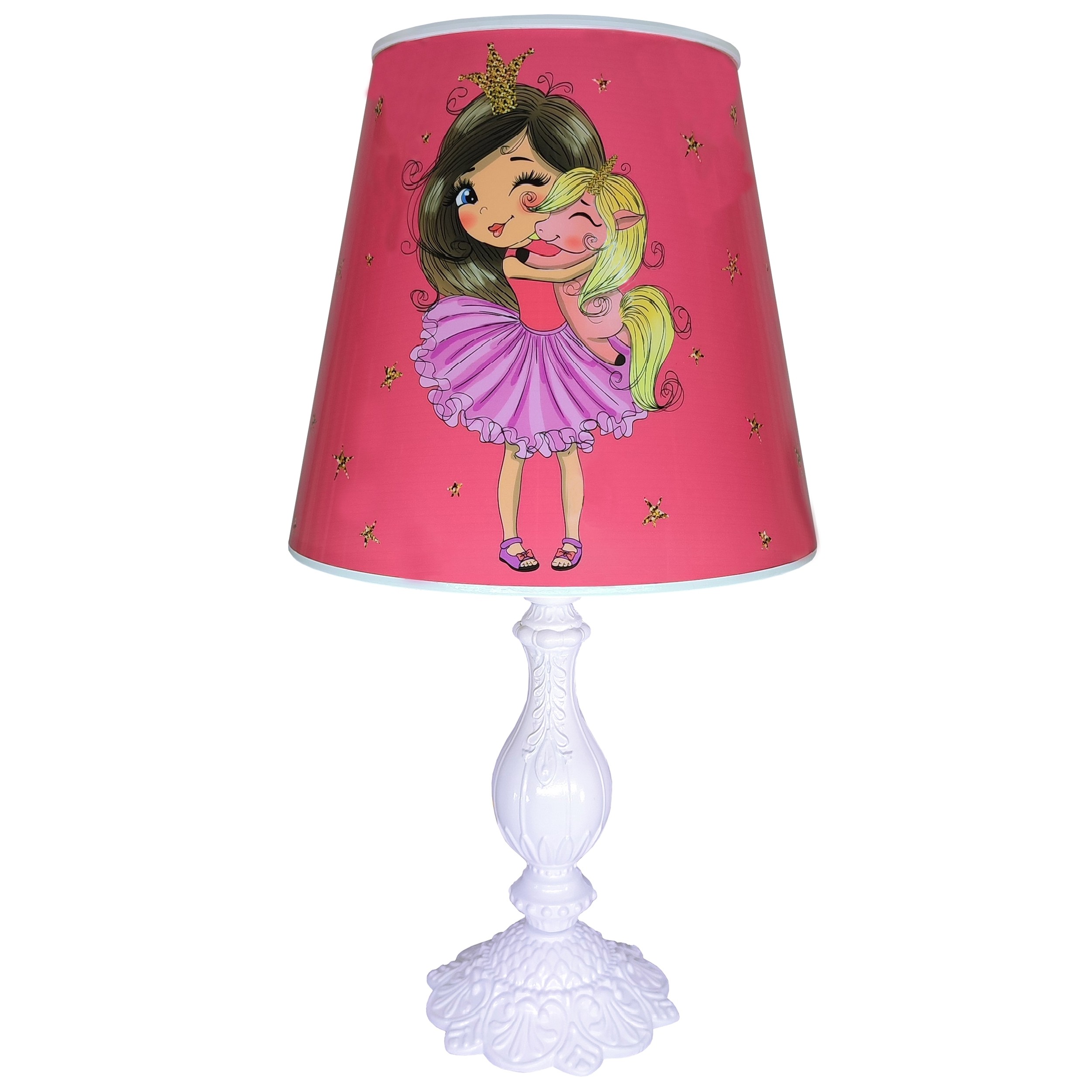 اباژور کودک طرح دختر و اسب تک شاخ صورتی 