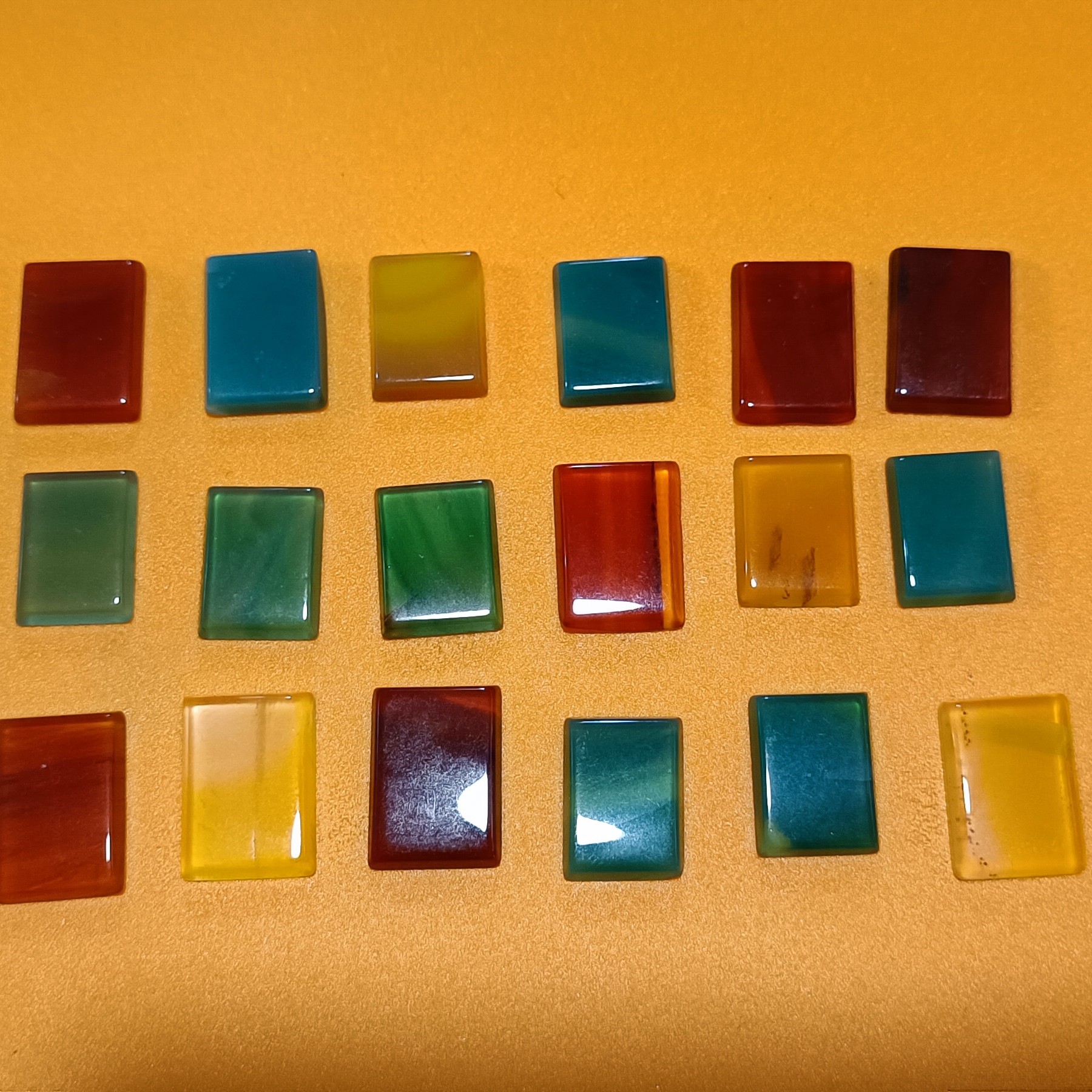 سنگ عقیق انگشتر چهار ضلعی عقیق در رنگ های مختلف. مناسب انگشتر. انگشتر نقره و... ( سنگ عقیق) .