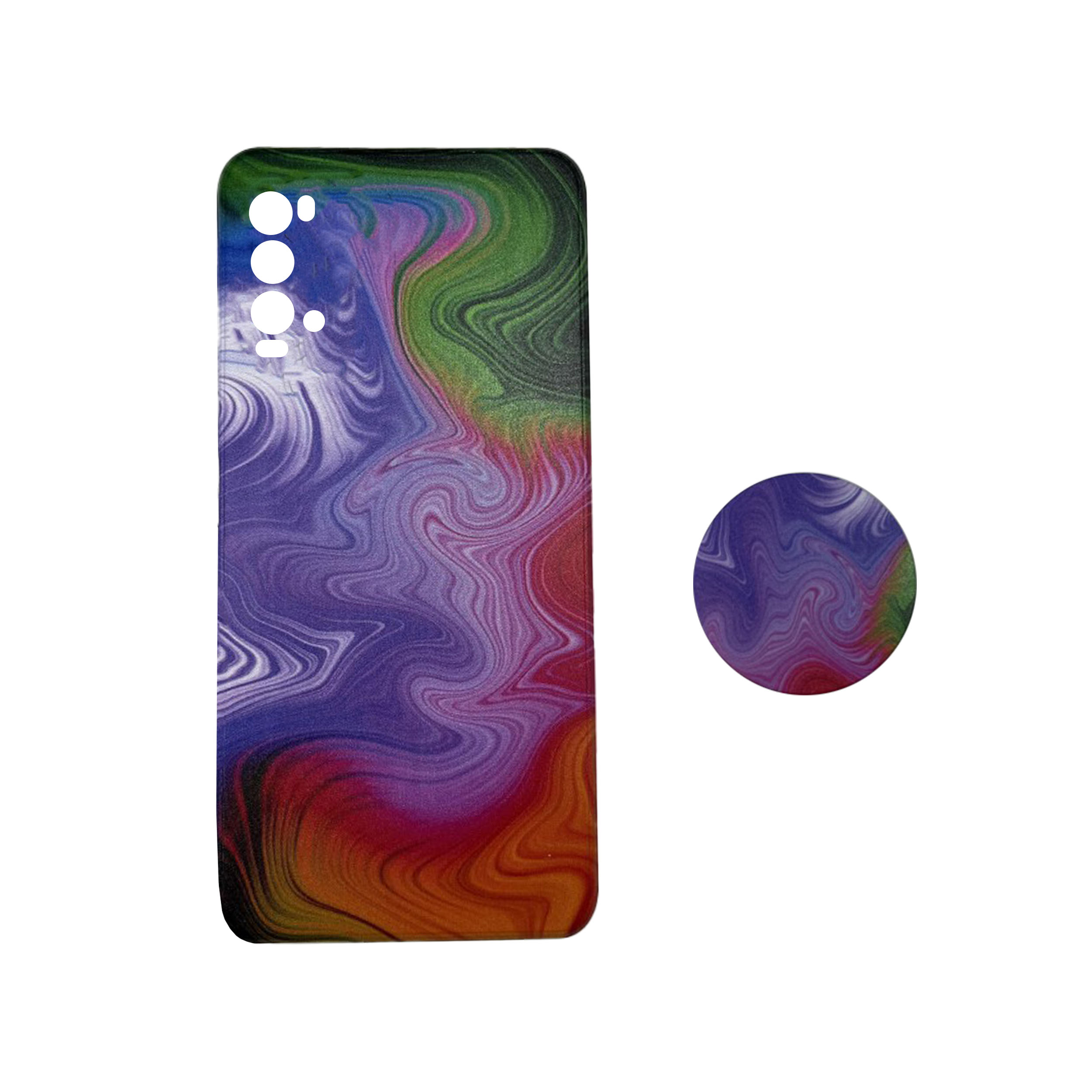 کاور مدل سیلیکونی مناسب برای گوشی موبایل شیائومی Redmi poco m3 به همراه پاپ سوکت