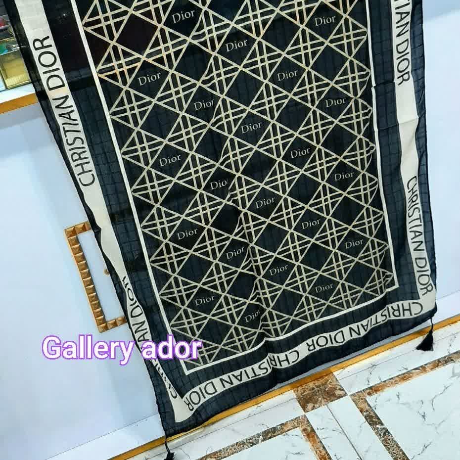شال نخی مشکی نسکافه ای منگوله دار طرحبندی باکیفیت ایستایی بالا