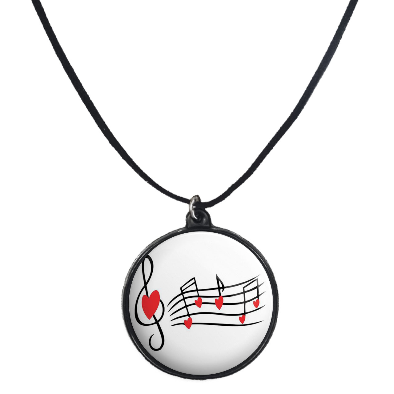 گردنبند پرمانه طرح موزیک کد pmb.3911 مدل دو طرفه