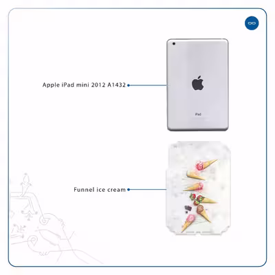 برچسب پوششی ماهوت مدل Funnel ice cream مناسب برای تبلت اپل iPad mini 2012 A1432
