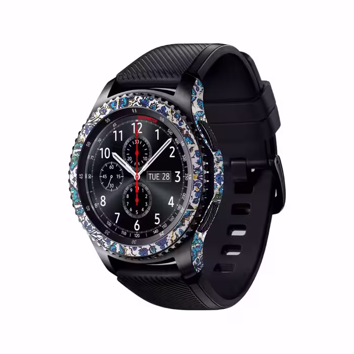 برچسب ماهوت طرح Iran-Tile1 مناسب برای ساعت هوشمند سامسونگ Galaxy Gear S3 Frontier