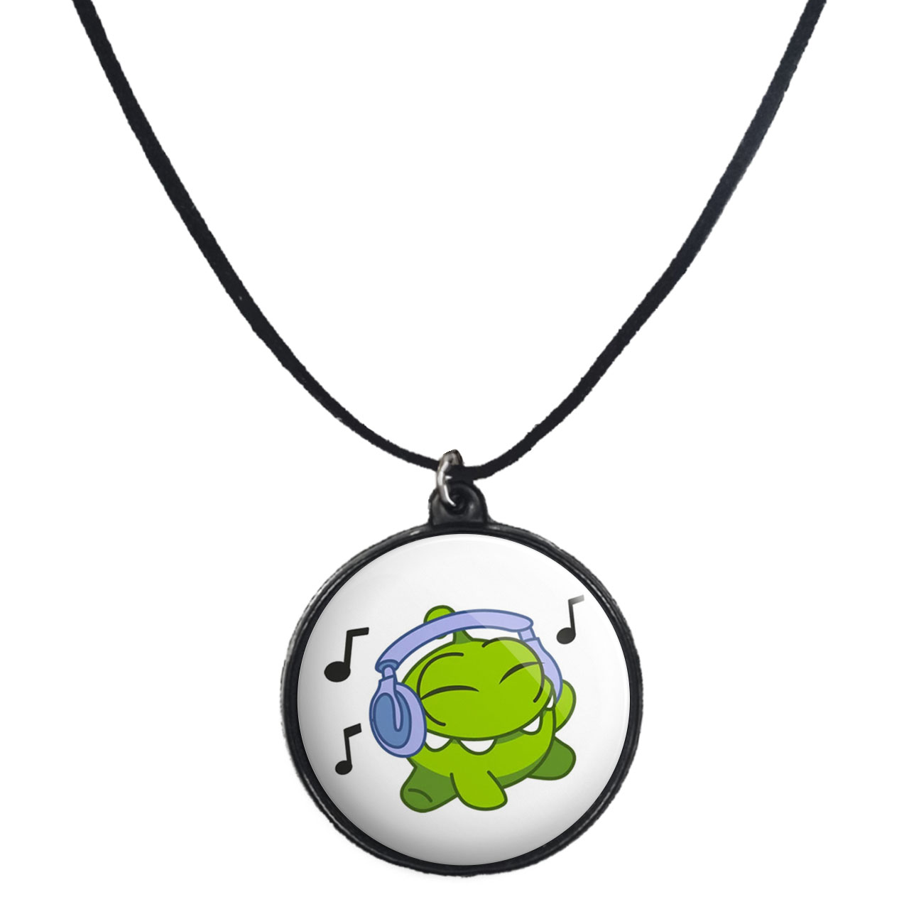 گردنبند پرمانه طرح om nom کد pmb.27649مدل دو طرفه