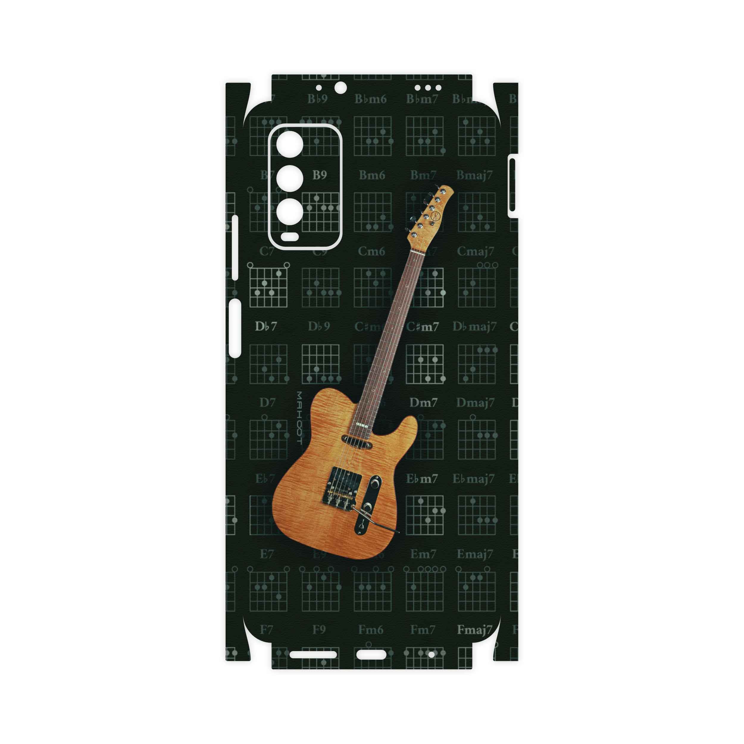 برچسب پوششی ماهوت مدل Guitar-Instrument-FullSkin مناسب برای گوشی موبایل شیائومی Redmi Note 9 4G