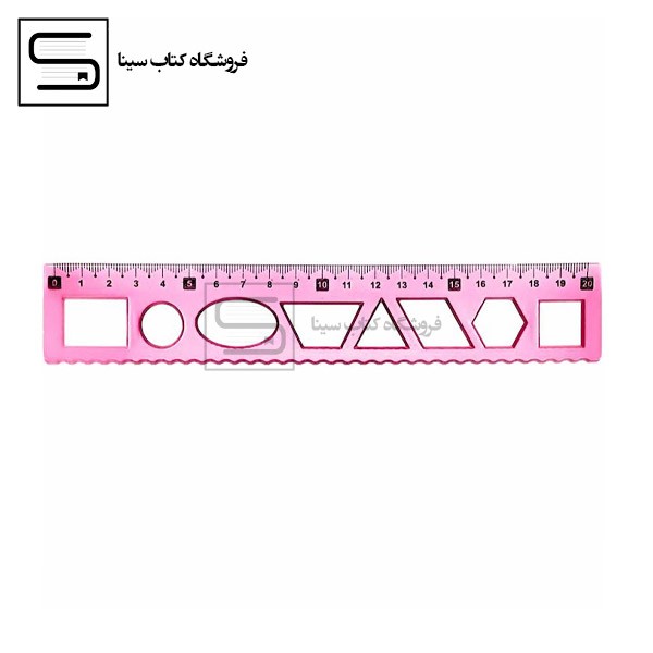 خط کش 20 سانت ژله ای شابلون دار کارا