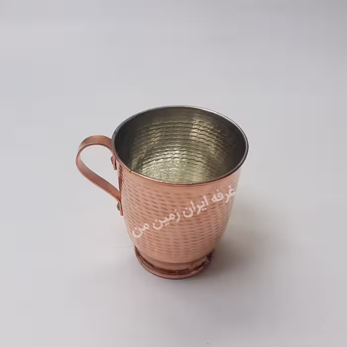 لیوان مسی دسته دار معمولی
