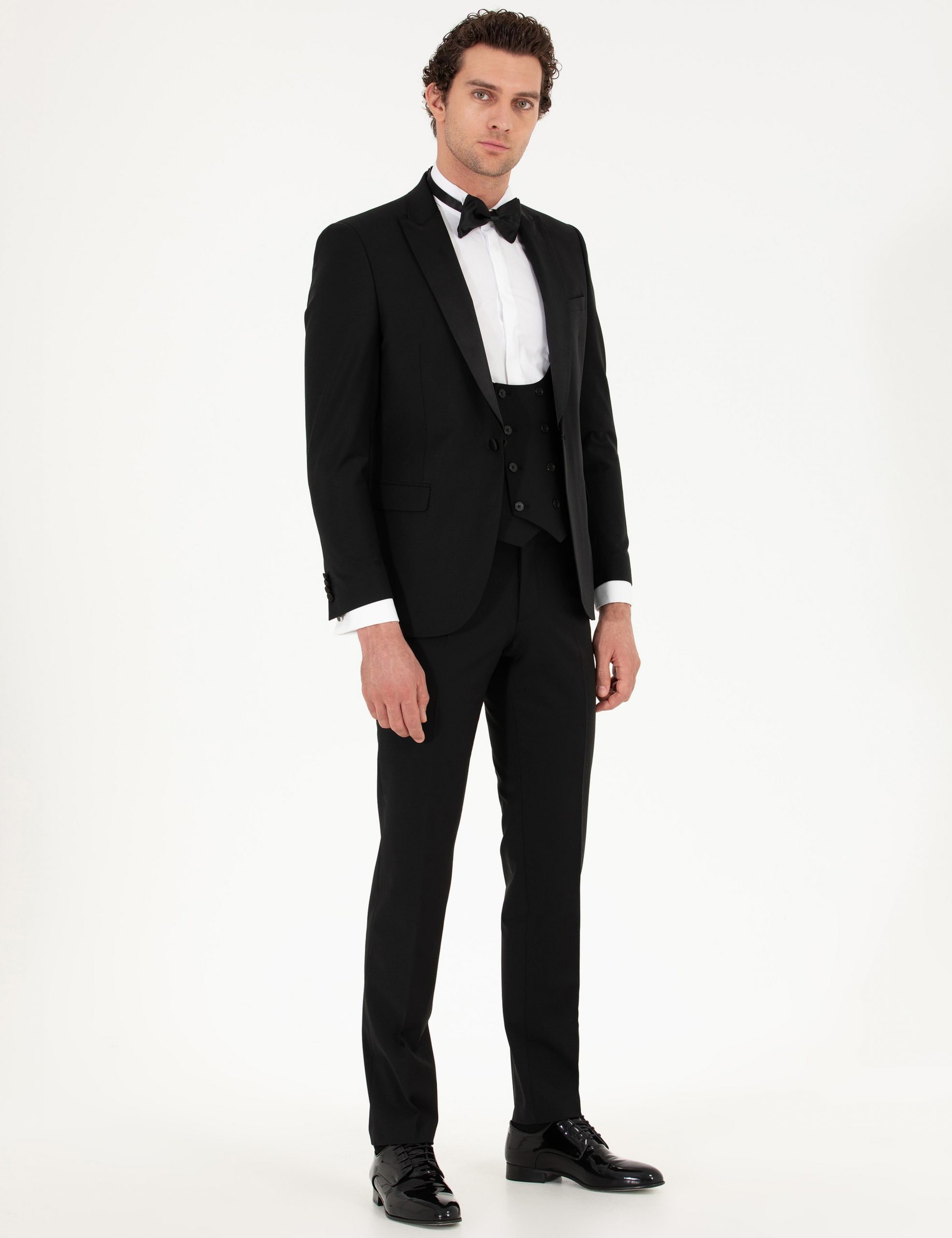 کت و شلوار مردانه مشکی کاشارل