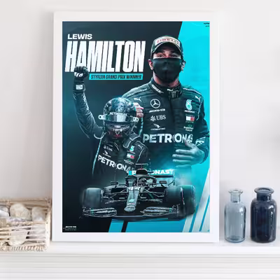 تابلو مدل فرمول یک لوئیس همیلتون Hamilton کد LA-F1G1023