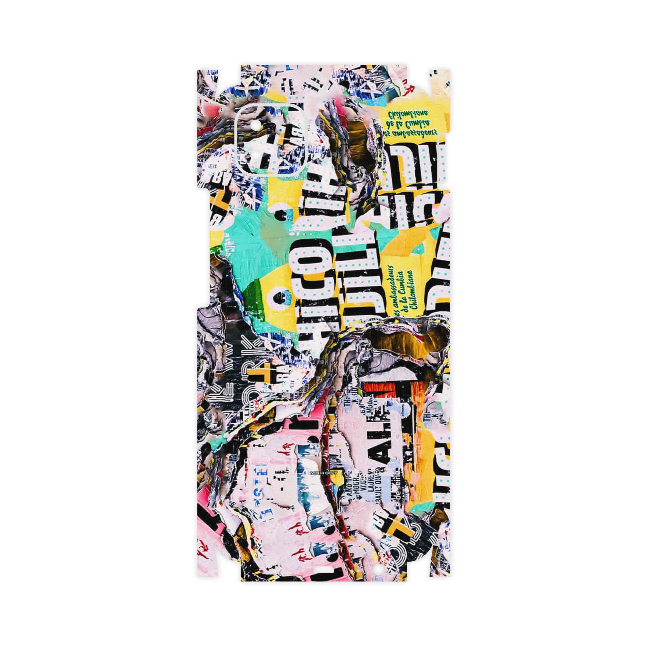برچسب پوششی ماهوت مدل Collage of Teared Paper-FullSkin مناسب برای گوشی موبایل ریلمی C11 2021
