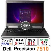 لپتاپ دل Dell Precision 7510 Core i7 6820HQ با SSD512