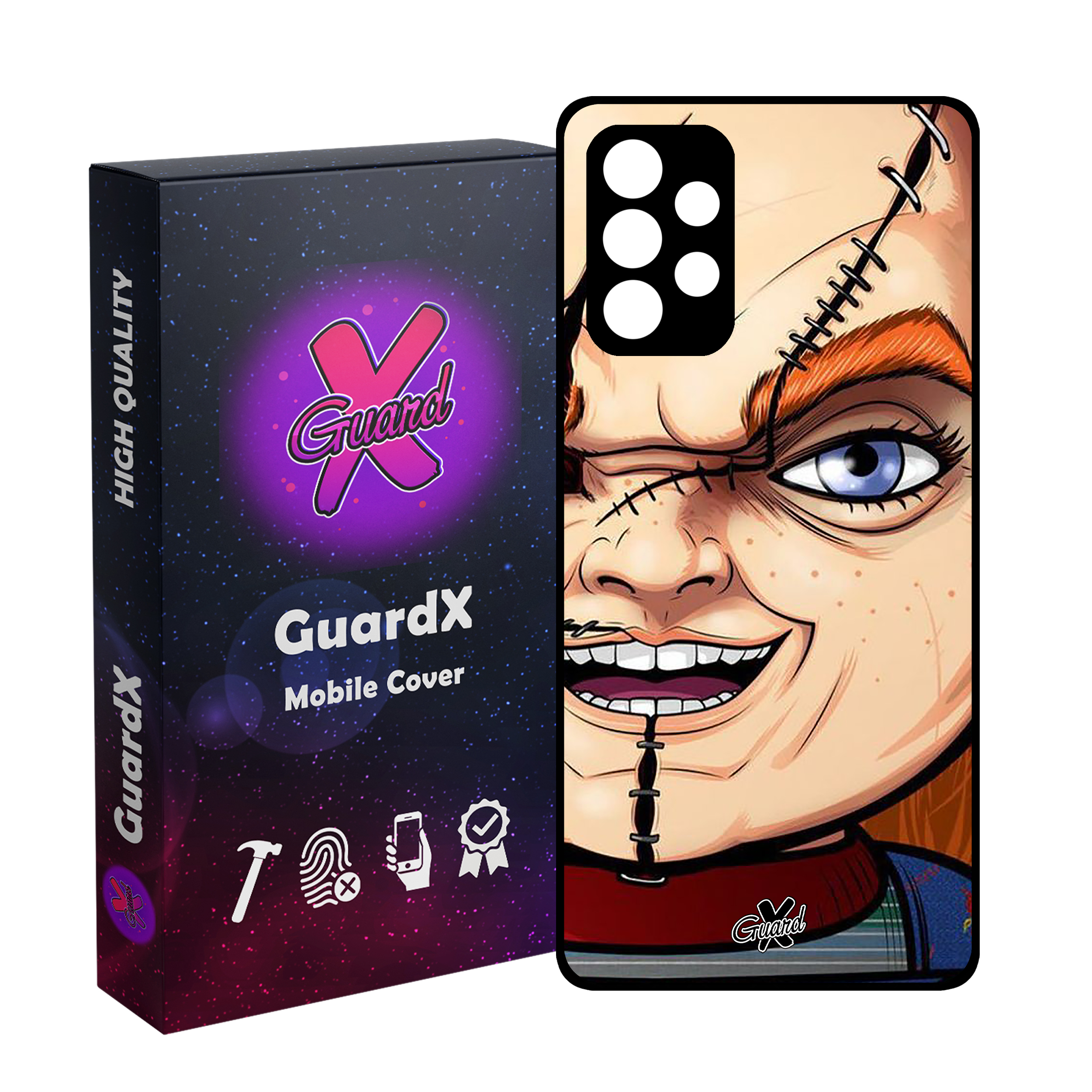 کاور گارد ایکس طرح چاکی مدل Glass10441 مناسب برای گوشی موبایل سامسونگ Galaxy A52/A52S