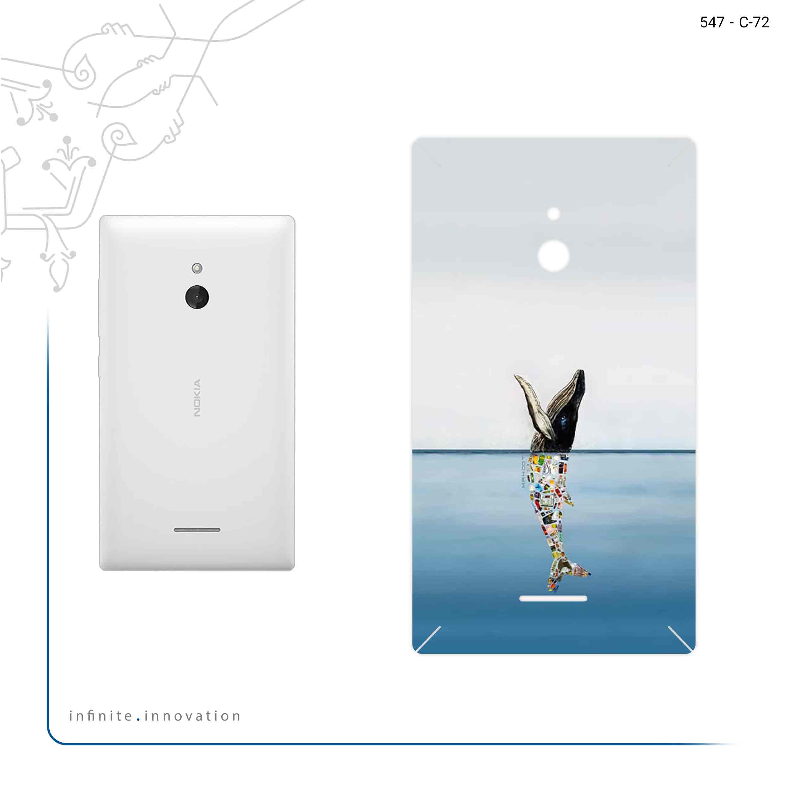 برچسب پوششی ماهوت مدل Collage of Sea Trash مناسب برای گوشی موبایل نوکیا XL