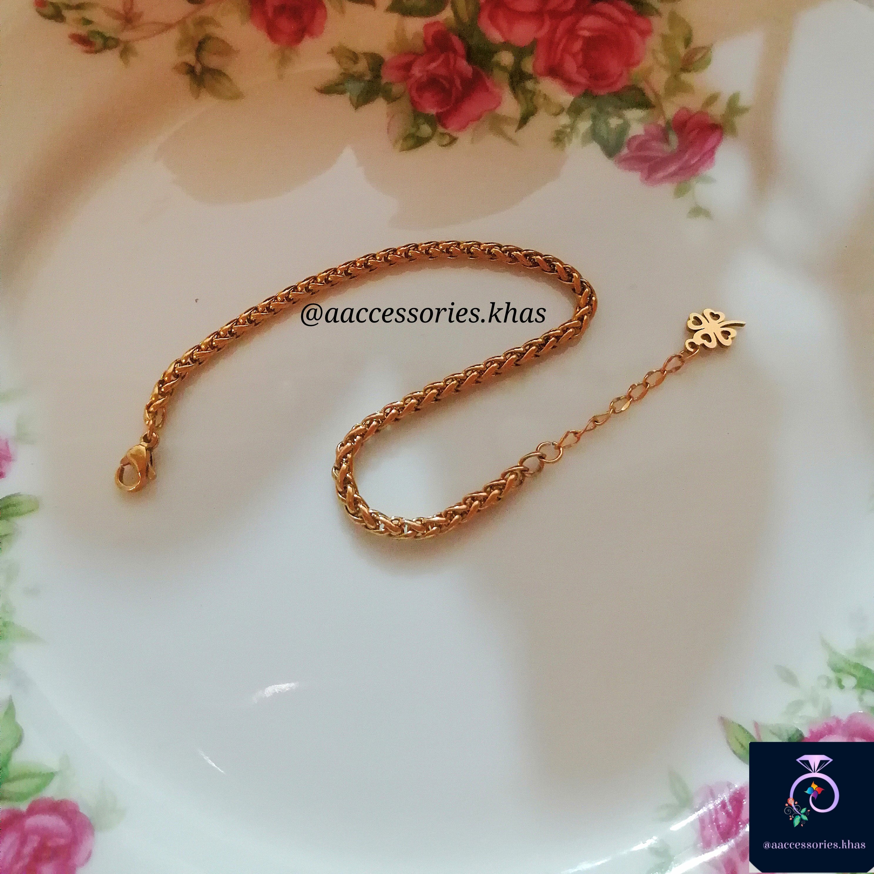 دستبند استیل طرح طنابی ظریف زیورآلات بدلیجات اکسسوری 