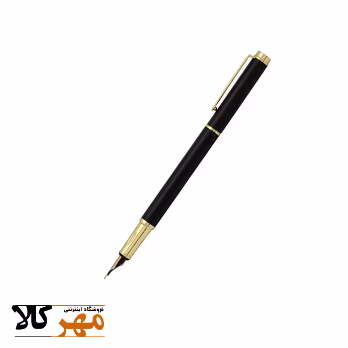 قلم خودنویس تک رنگ مشکی مات گیره زرد مدل MELODY 63