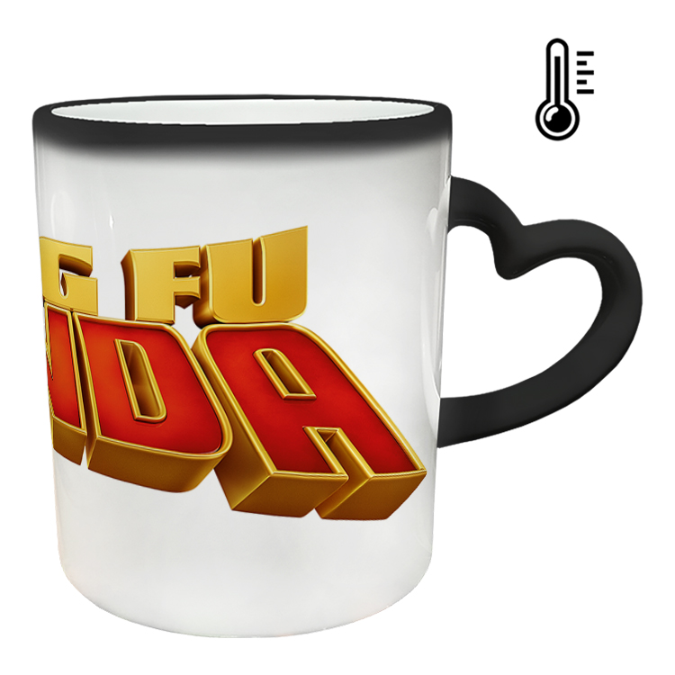 ماگ حرارتی مدل دسته قلبی طرح پاندا کونگ فو کار کد 62