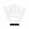 چراغ رومیزی ریموت دار مدل THRONE-GL_WHT-GLASS