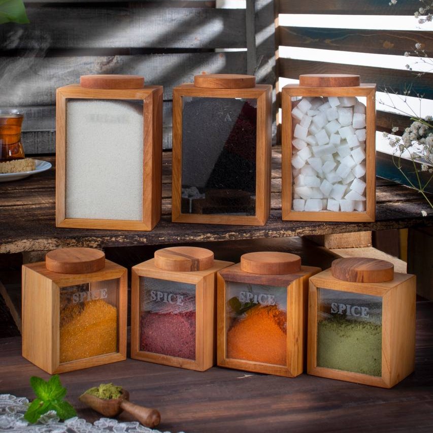 پاسماوری 7 پارچه چوبی مخصوص ادویه برند امبیکو 