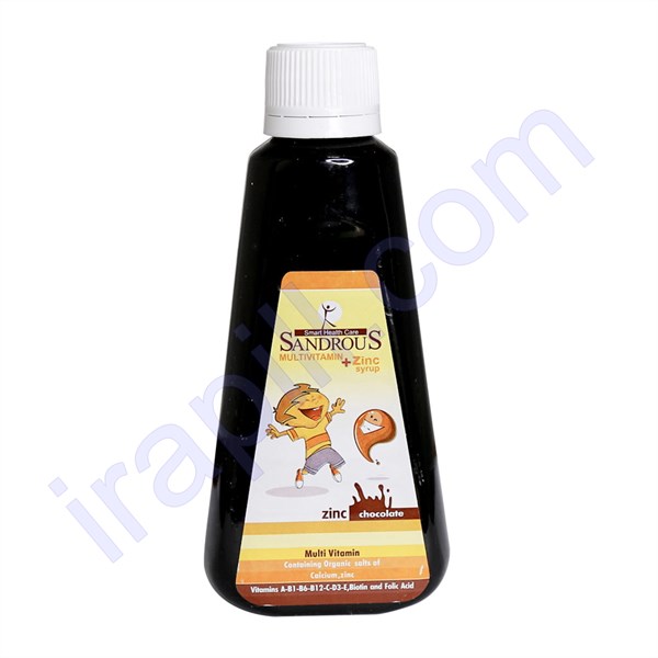 شربت زینک سندروس با طعم شکلات 200 میلی لیتر