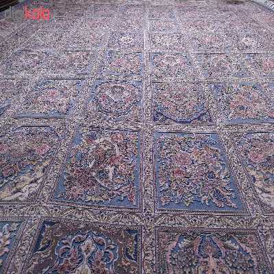 فرش ماشینی زمرد مشهد کد 50002 زمینه دلفینی