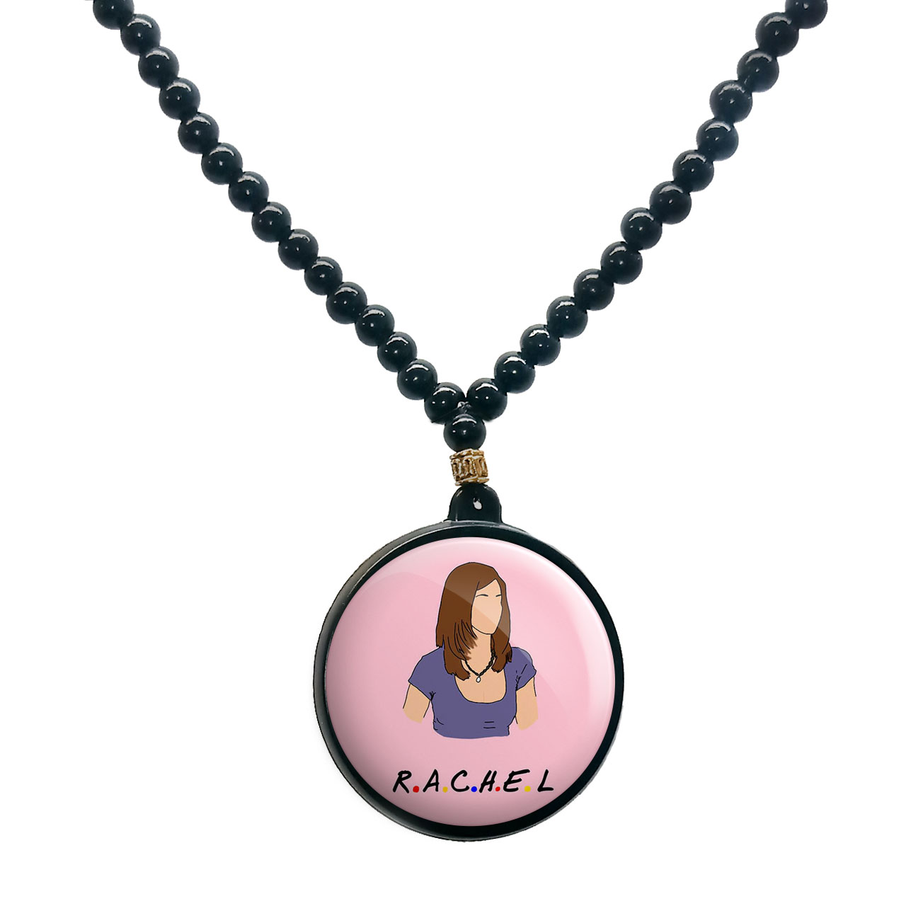 گردنبند پرمانه طرح فرندز کد pmd.18900 مدل دو طرفه